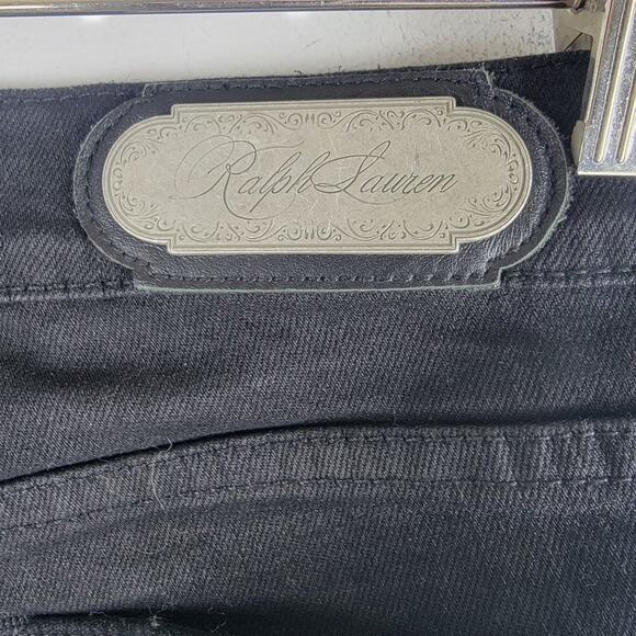 Ralph Lauren Embroidered Asian Knot Jeans Black Straight Leg Black Size 28 - Picture 8 of 8